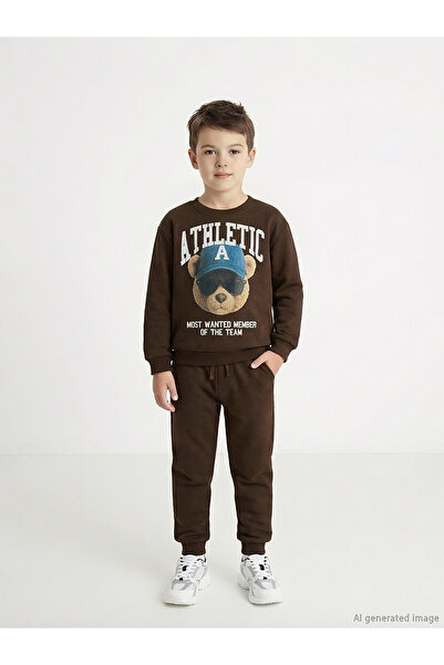 LC Waikiki Peak New Season Crew Neck Boys' Tracksuit Set