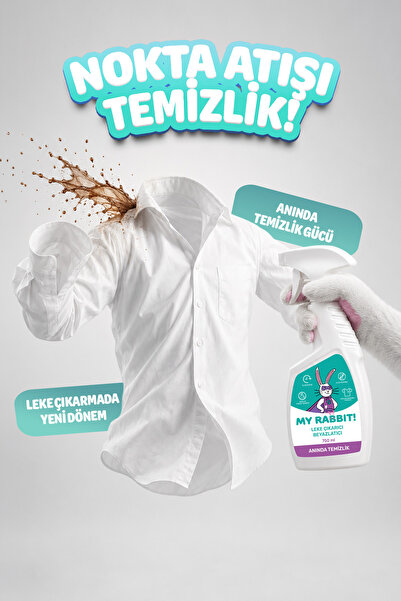 My Rabbit! Ultra Güçlü Çok Amaçlı Leke Çıkarıcı Sprey – Kumaş, Halı, Koltuk ve Döşeme Temizleyici 750 ml