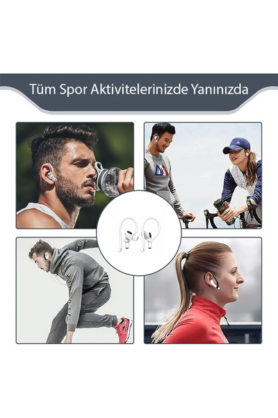 Dexmon Universal Tüm Kablosuz Kulak İçi Kulaklıklar ile Uyumlu Silikon Kulaklık Tutucu Kulak Askısı Düşmeyi Önleyici