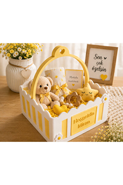 MİR STORE Hoş Geldin Bebek Hediye Sepeti | Kişiye Özel Yenidoğan Hediye Kutusu