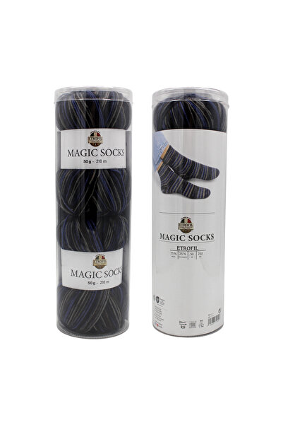 Etrofil MAGIC SOCKS KIT ΝΗΜΑ ΠΛΕΚΤΙΚΗΣ ΚΟΡΔΟΝΙΑΣ 2 ΤΕΜΑΧΙΩΝ ΚΑΦΕ ΜΙΞ 75% ΜΑΛΛ...