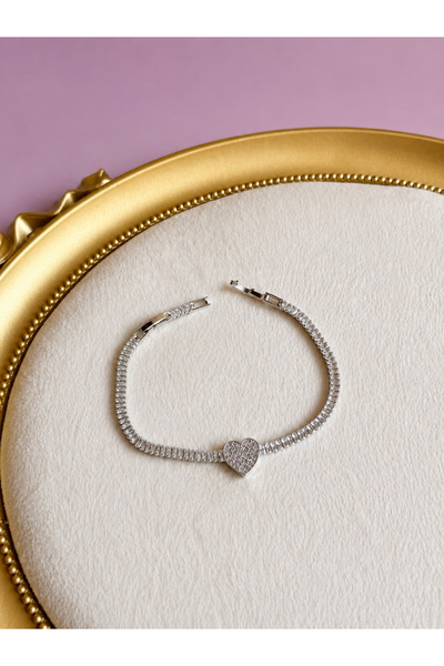 FLAWSOME JEWELRY STORE Steel Heart Waterway Anti-Tarnish Bracelet