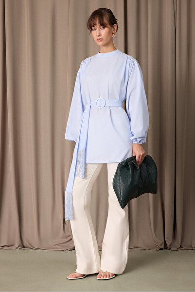 Touché Privé Belted Poplin Tunic