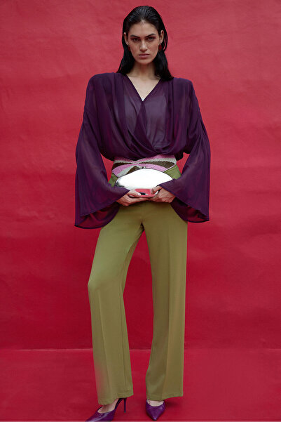 Touché Privé Kruvaze Chiffon Blouse