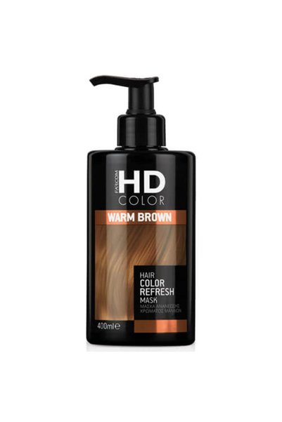 FARCOM HD ΜΑΣΚΑ ΑΝΑΝΕΩΣΗΣ ΧΡΩΜΑΤΟΣ 400ml - (WARM BROWN)