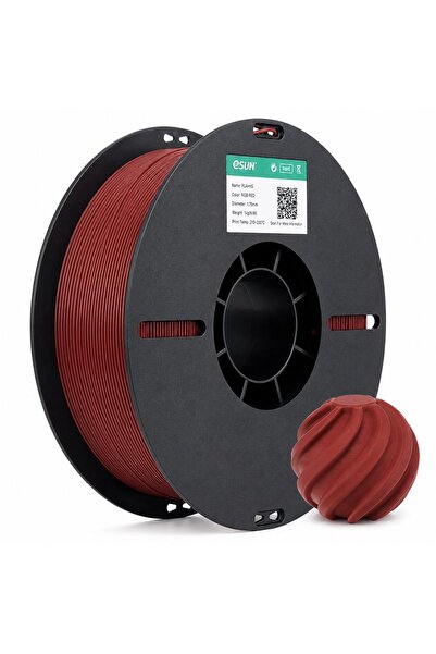 eSun Pla+Hs Tuğla Kırmızısı Filament 1.75mm 1kg Plastik Makara