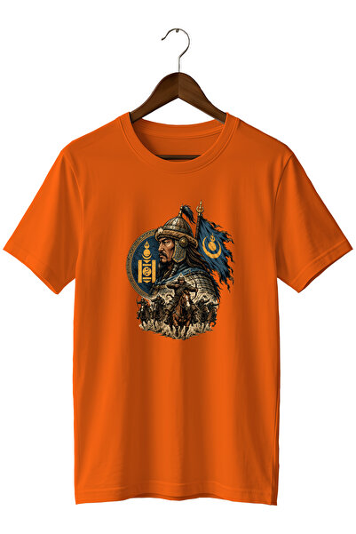 remonz Mongolian Empire Warrior Printed Unisex T-Shirt – Horse-Armed Army and...