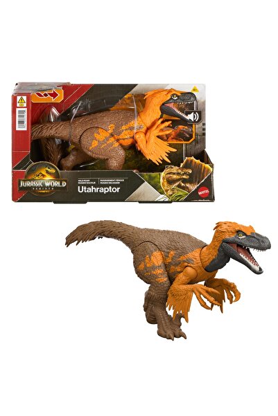 JURASSIC WORLD Utahraptor Figurină de dinozaur urlător JGC80