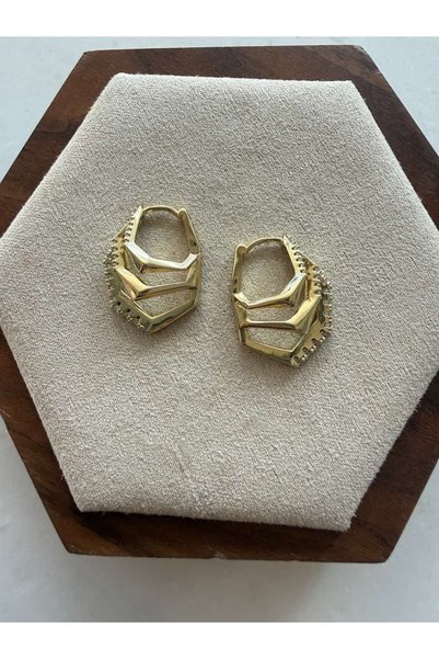 My Joyas Design سلسلة خاصة من الأقراط ذات الحلقات الثلاثية المثلثة