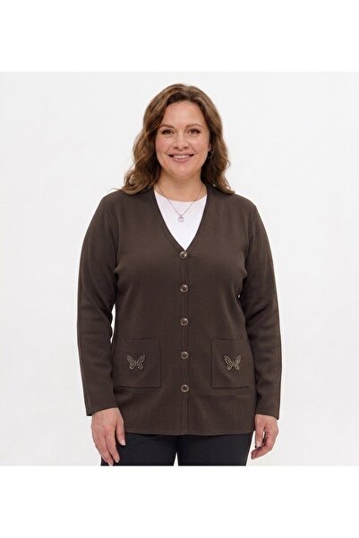 onno style women Cebi Butterfly Stone Steel Knit Classic Tricot Jacket