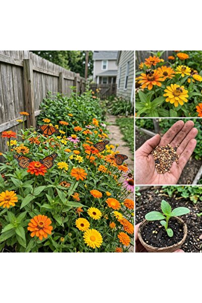 Bloom & Sow Seed 100 بذرة من مزيج أزهار التلقيح للزراعة، بذور زهور حدائق فاخر...