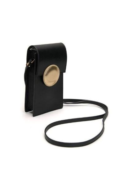Urban Vanilla Geantă mini crossbody din piele cu curea, Mini DOT Negru