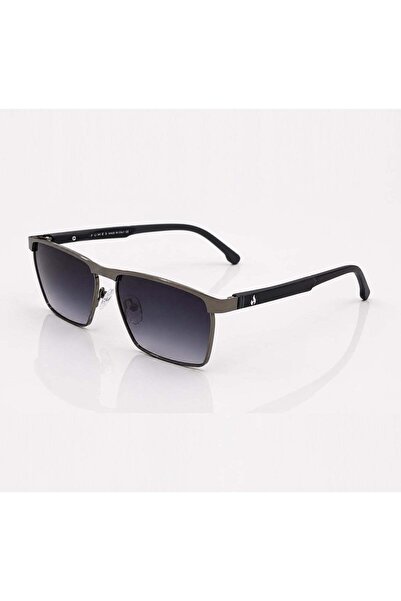 Fumes Horizon Semi-Rimless Polarized Sunglasses for Men & Women, Gunmetal Fra...