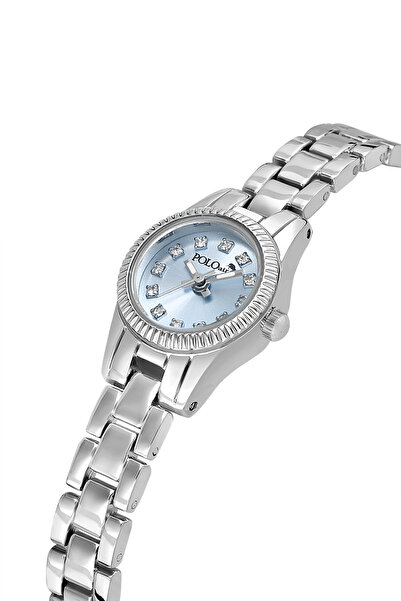 Poloair Tiny Elegant Women's Wristwatch Silver Blue Color Pl-1617B5X