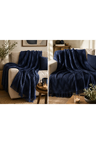 Kapreo Home Oceanwave Çok Amaçlı Örtü 170 X 200 Lacivert