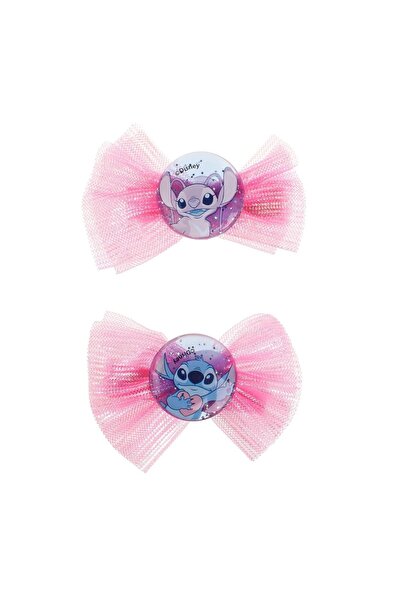 Jumbo Set agrafe de păr pentru copii, model Stitch, fundă, 2 bucăți, 6cm – pr...