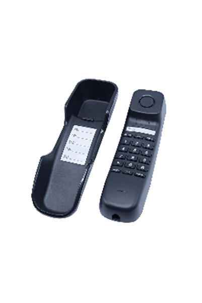 BTC هاتف سلكي مثبت على الحائط طراز تريملاين BTS-121 - أسود