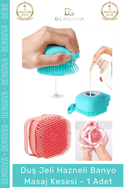 Denguva # Silicone Scrubbing Pouch with Exfoliating Effect, Ergonomic, Hygien...