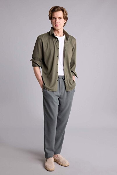 DeFacto Relaxed Fit Linen Blend Short-Leg Trousers E4790Ax26Au