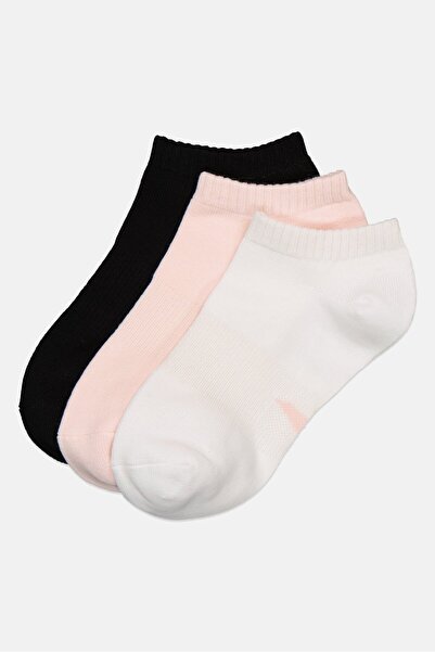 Anta Kids Boy 3 Pairs Brand Logo Ankle Socks, Multicolor