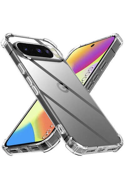 Techsuit Husă pentru Google Pixel 10, din silicon transparent, rezistentă la ...