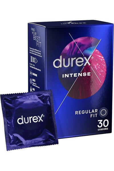 Durex Intense Condoms, 30 pcs, Discreet Box