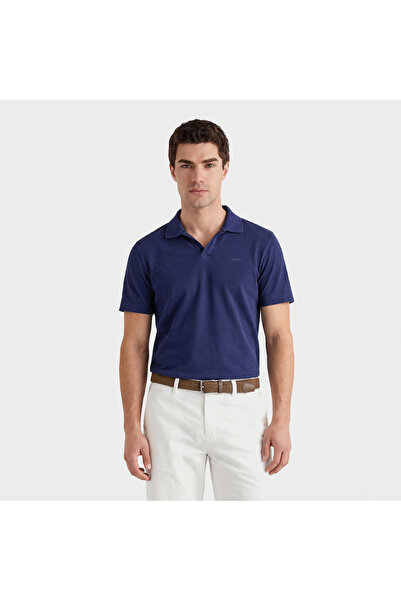 Gant Erkek Mavi Regular Fit Polo Yaka T-Shirt