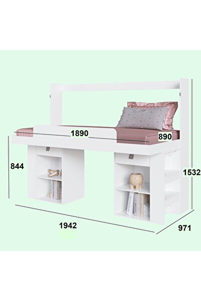 Generic Pilati CD055BR 4 Drawers and 1 Door Children's Chest House, White