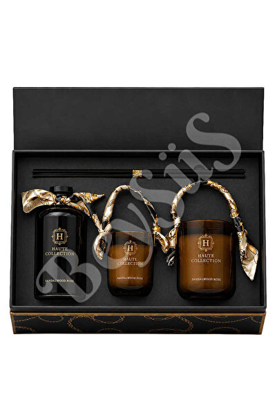 BeySüS Haute Collection Precious Sandal Ağacı Lüks Ev Kokusu Hediye Seti Çubu...
