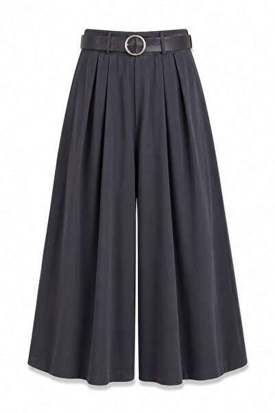 Özge Özgenç Woven Modal Belted Trousers