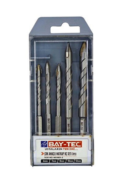 Genel Markalar MU1801-2 Bay-Tec Çok Amaçlı Matkap Ucu Seti 5 Parça - 5 li Elm...