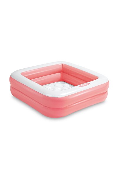 Şişme Taban Mini Kare Havuz 86x86x25 cm Pembe