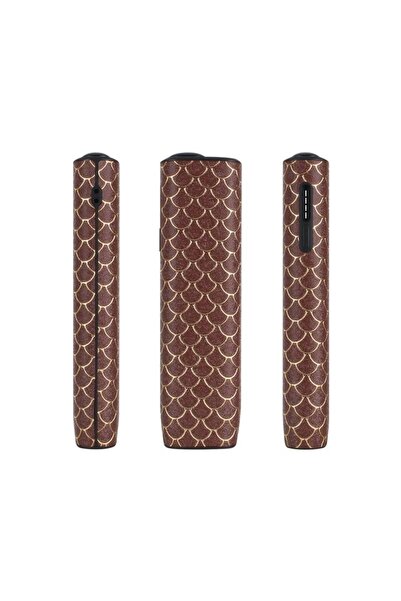 Zigver ıqos ıluma one desenli kılıf brown( sadece kılıftır)