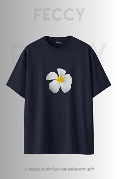 FECCY Premium Daisy Printed Oversize Women's T-Shirt Cotton Oversize T-Shirt