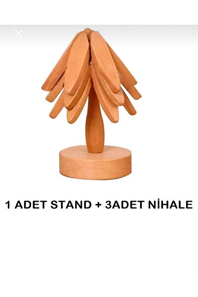 Askımo 3'lü Standlı Bambu Nihale Seti , Katlanır Nihale