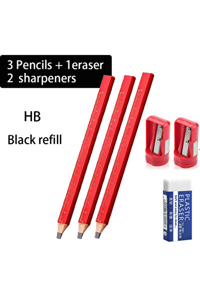 choice2 3 أقلام رصاص خشبية احترافية من JOMPENS طراز P-2Sharper-1، مضادة للانز...