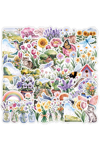 Choice white 50PCS Spring Series Graffiti Stickers - Waterproof Decor for Wat...