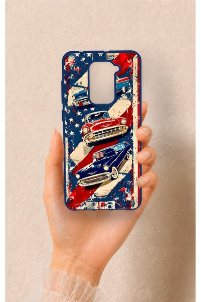 Vip Case حافظة سيليكون متوافقة مع هاتف Redmi Note 9 بنمط شيفروليه الأمريكي