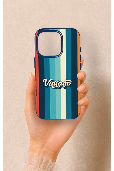 Vip Case iPhone 16 Pro Compatible Vintage Patterned Silicone Case