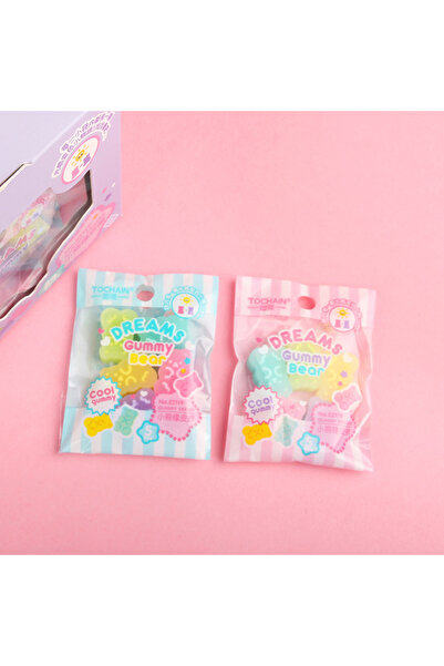 Choice Random 5Pcs 5Pcs Cute Bear Pencil Erasers Kids Candy Color Eraser Writ...