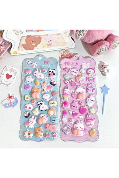 Choice 2pcs Soft and Cute Butt Animal Stress Relief Pinch Music Stickers Cute...