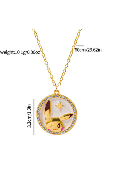 Choice Bandai XL3523 Anime Metal Pendant Cute Cartoon Figure Pikachu Necklace...