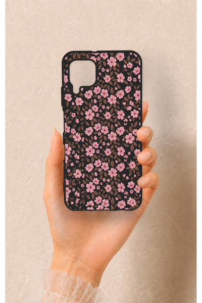 Vip Case Huawei P40 Lite Uyumlu Mini Pembe Çiçek Desenli Silikon Kılıf