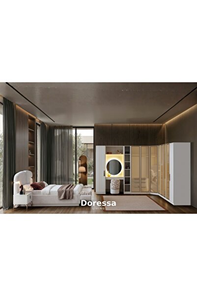 Doressa Living Felis Reflekte Camlı Köşe Yatak Odası Takımı