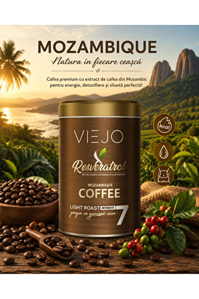 Viejo MOZAMBIC Cafea cu Resveratrol – Light Roast 100 Gr