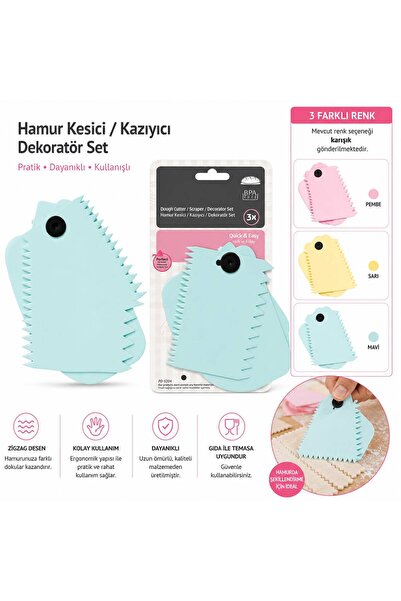 3'lü Hamur Kesme ve Kazıyıcı