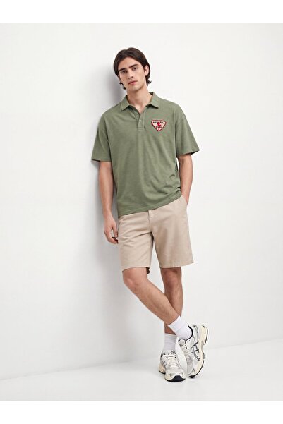 Ltb Spor Comfort Fit Bej Bermuda