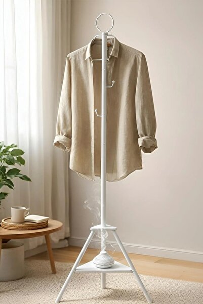 Cady One 175cm Height Clothes Steamer, Tripod Stand Garment Rack with Hooks P...