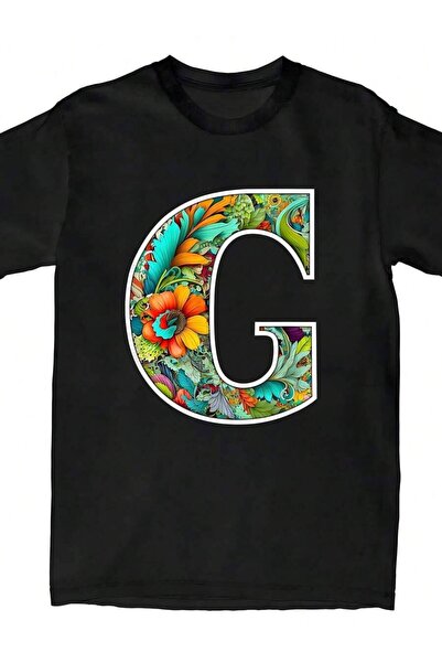 25W Initials Letters G Floral Pattern Flowers T-Shirt