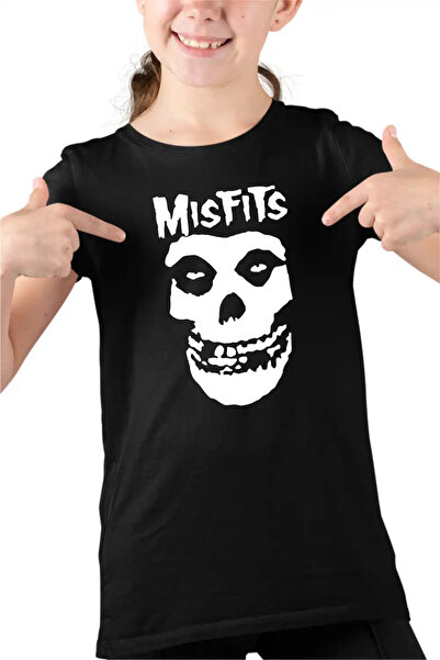OEM Misfits Fiend Skull Punk Kids Girls T-SHIRT -Shirt